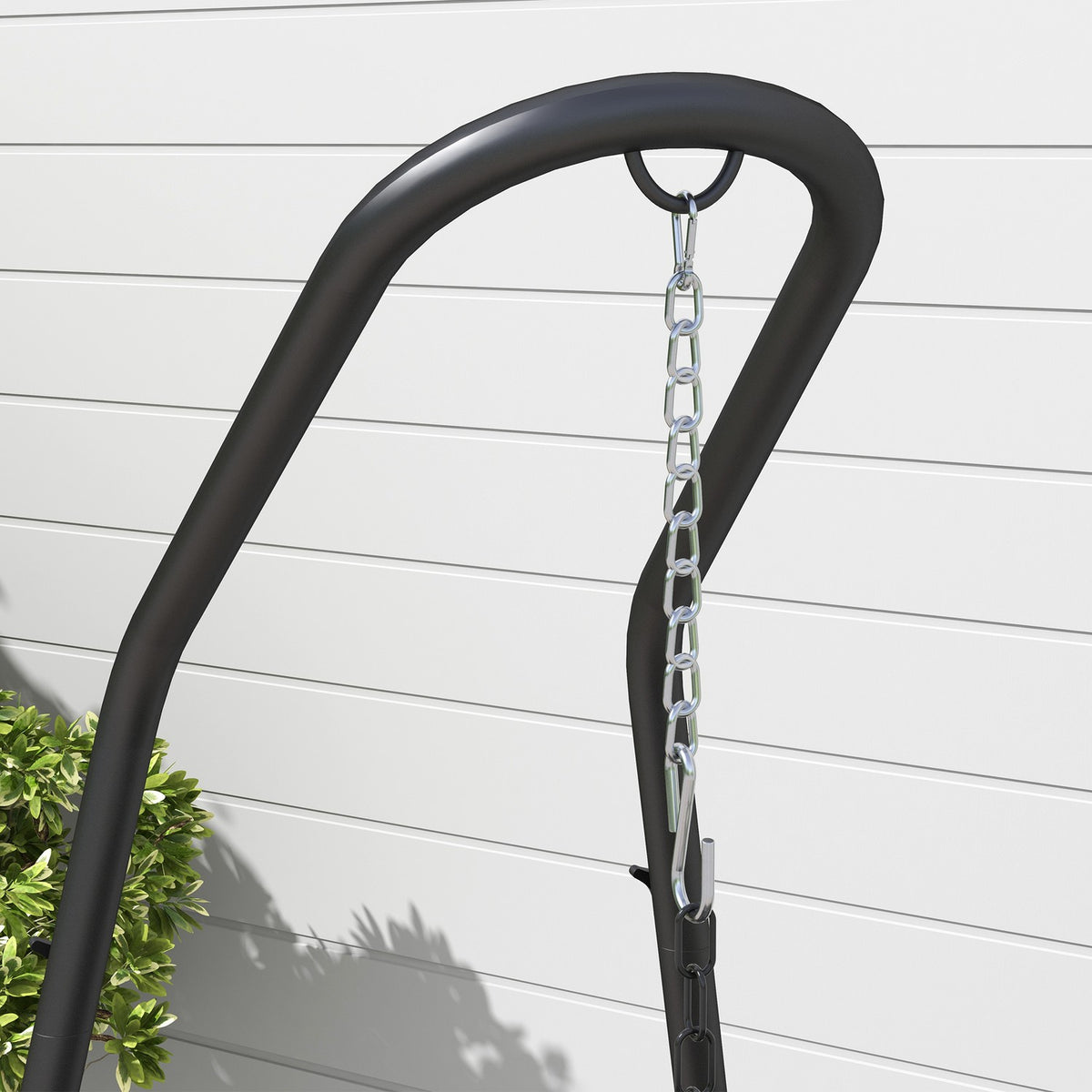 Hanging Chair Frame, Hanging Chair Frame, Height-Adjustable Stand For Hanging Chairs Up To 150 Kg, Load-Bearing For Garden, Balcony, Metal, Black