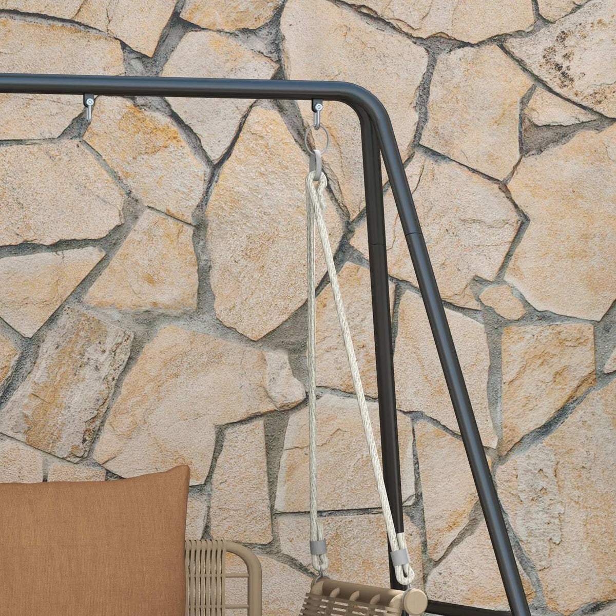 Hanging Chair Frame Hanging Chair Frame Made Of Steel Stand For Hanging Chair Max. 150 Kg Load Capacity For Indoor Outdoor Black 178 X 143 X 180 Cm