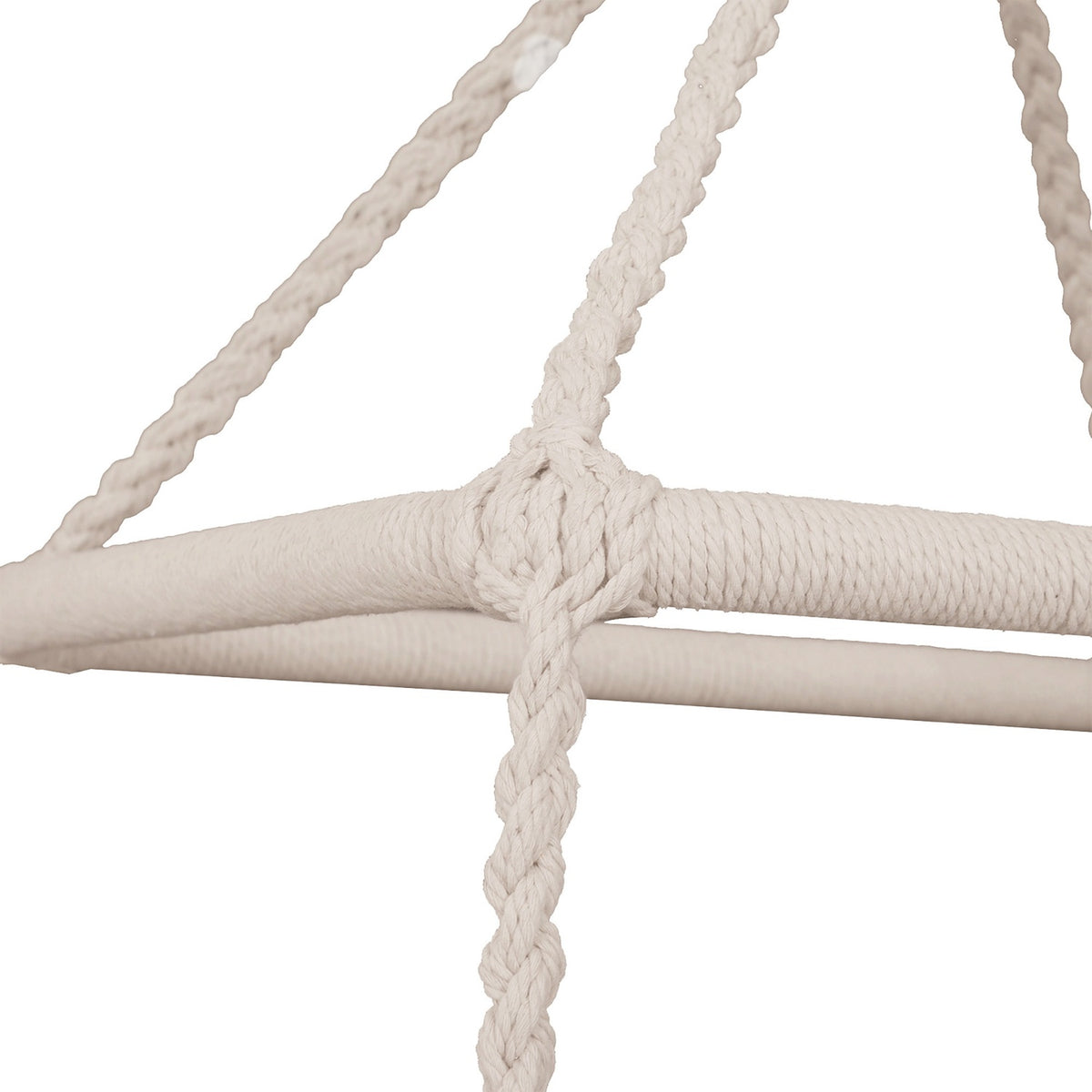 Hanging Chair Vintage Ethnic Hanging Swing Weatherproof Uv-Resistant Cotton Metal Beige Ø80Xh150Cm Up To 100Kg