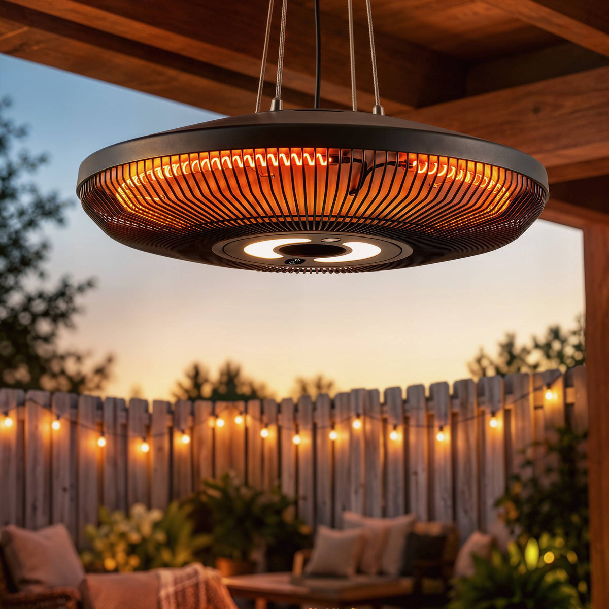 Hanging Infrared Heater 2000W with LED & Remote Control