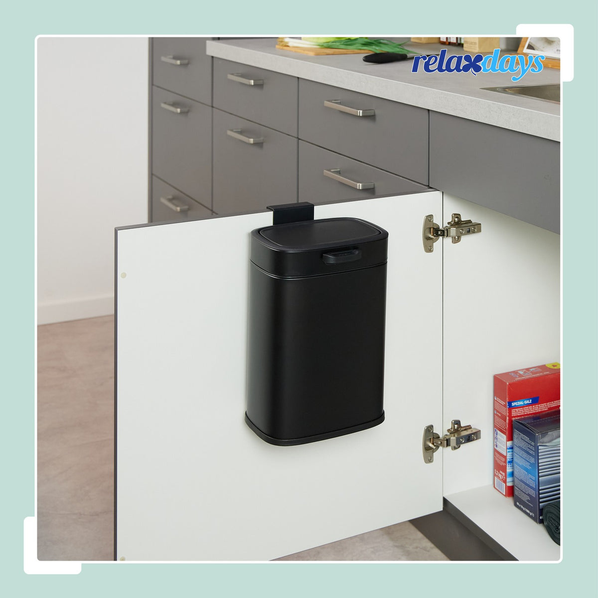 Hanging Kitchen Waste Bin, 5L, Wall-Mountable