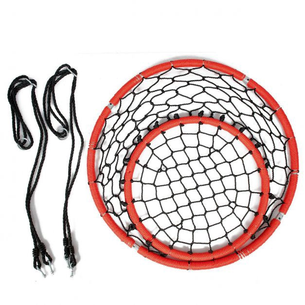 Hanging Web Swing Chair, Adjustable Ropes, 330 Lb, Orange