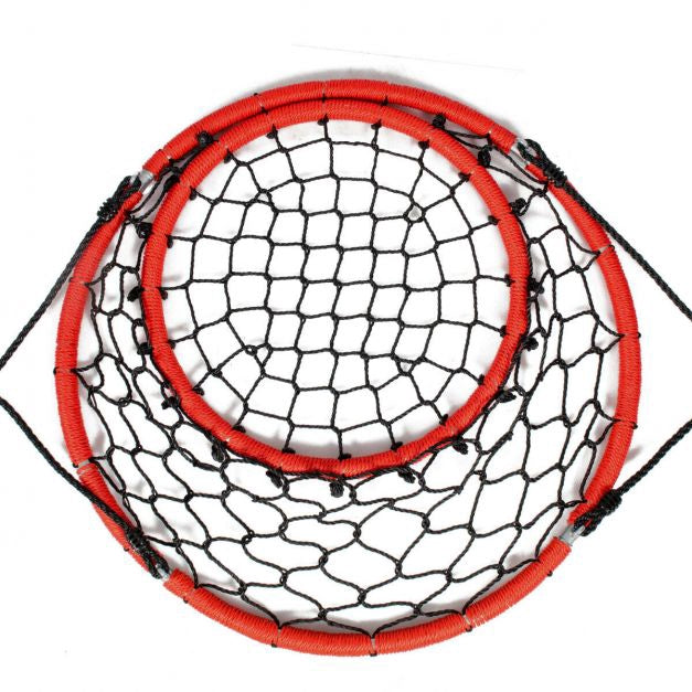 Hanging Web Swing Chair, Adjustable Ropes, 330 Lb, Orange