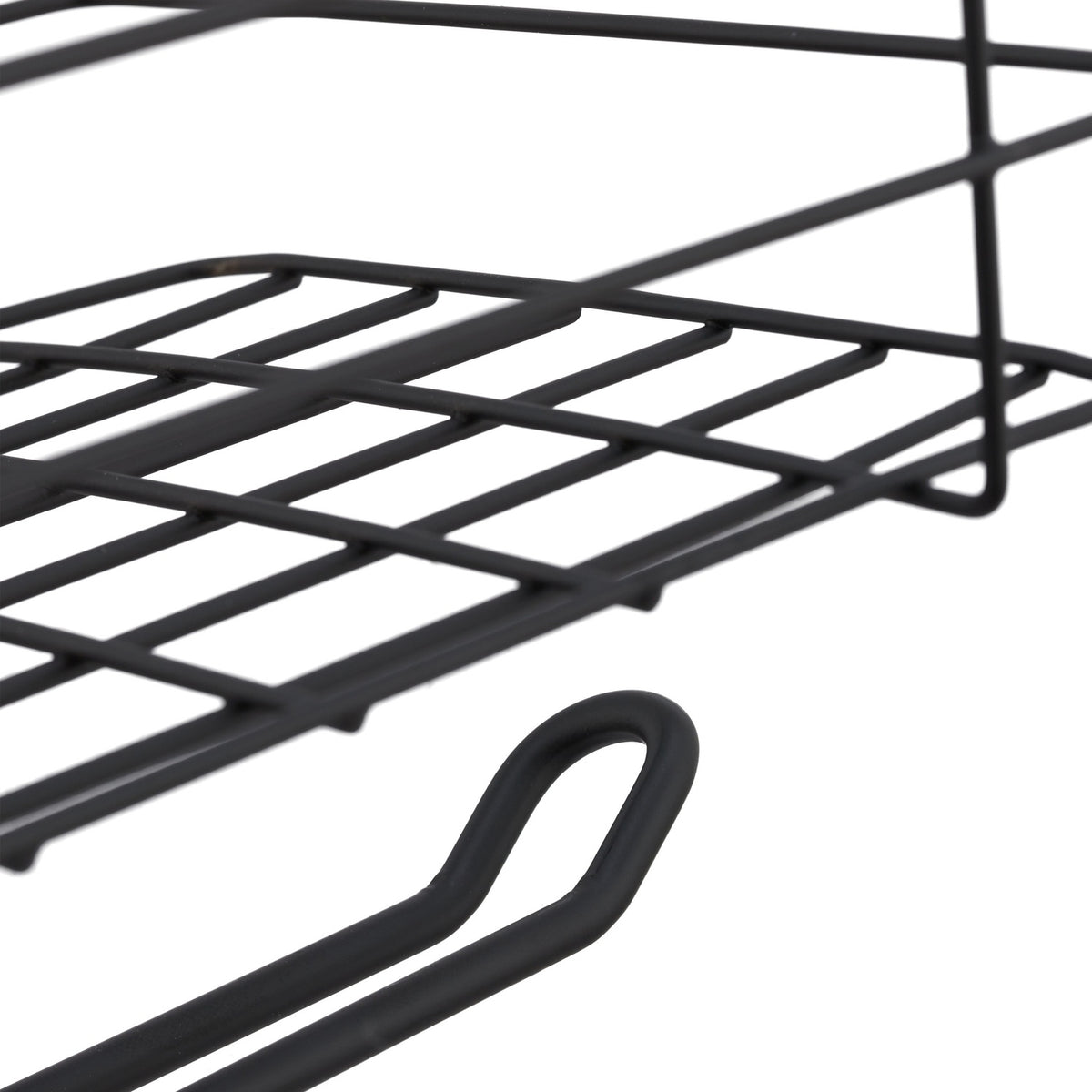 Hanging basket with holder for paper towels