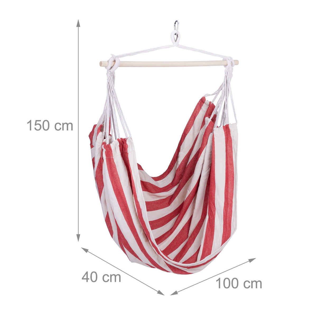 Hanging chair with stripes