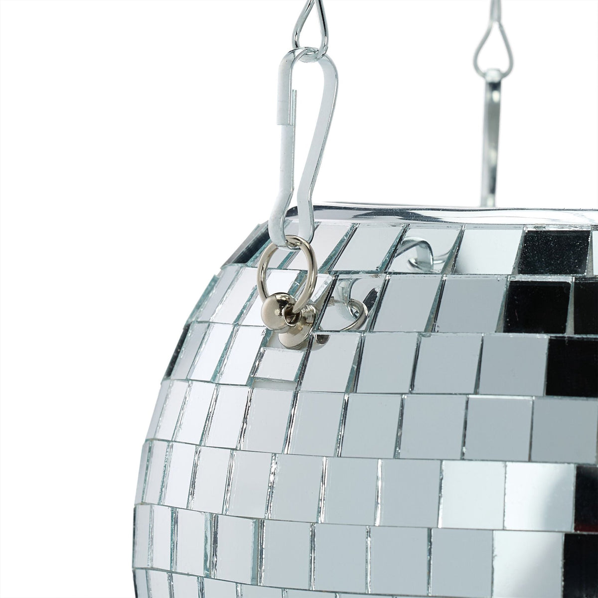 Hanging flower pot with disco ball