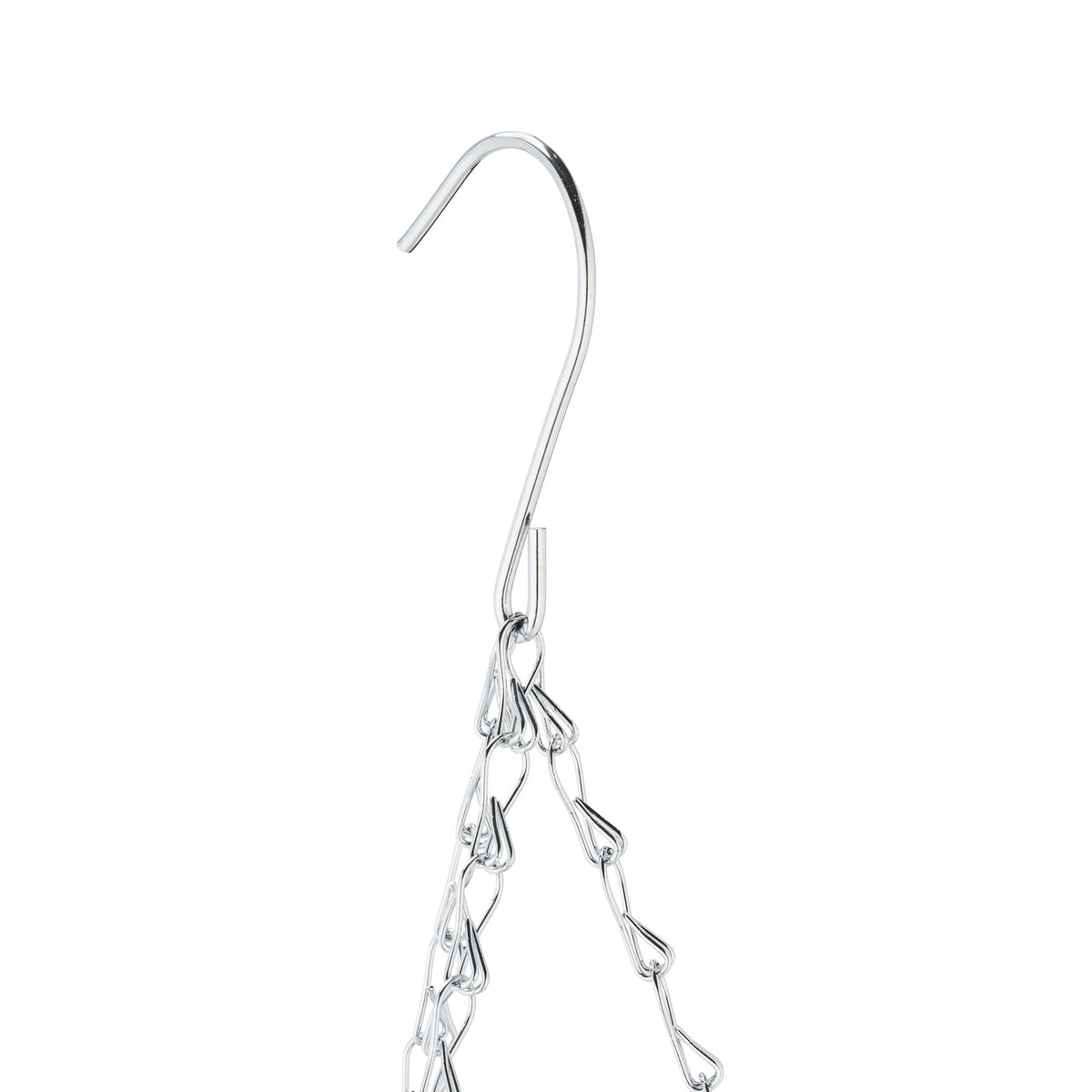 Hanging fruit basket in silver