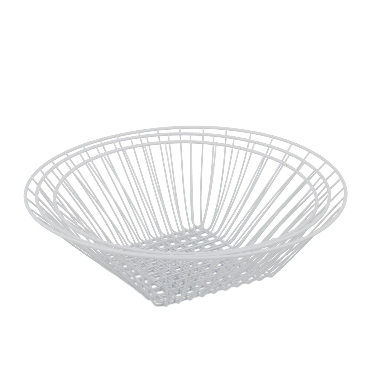 Hanging fruit basket in white