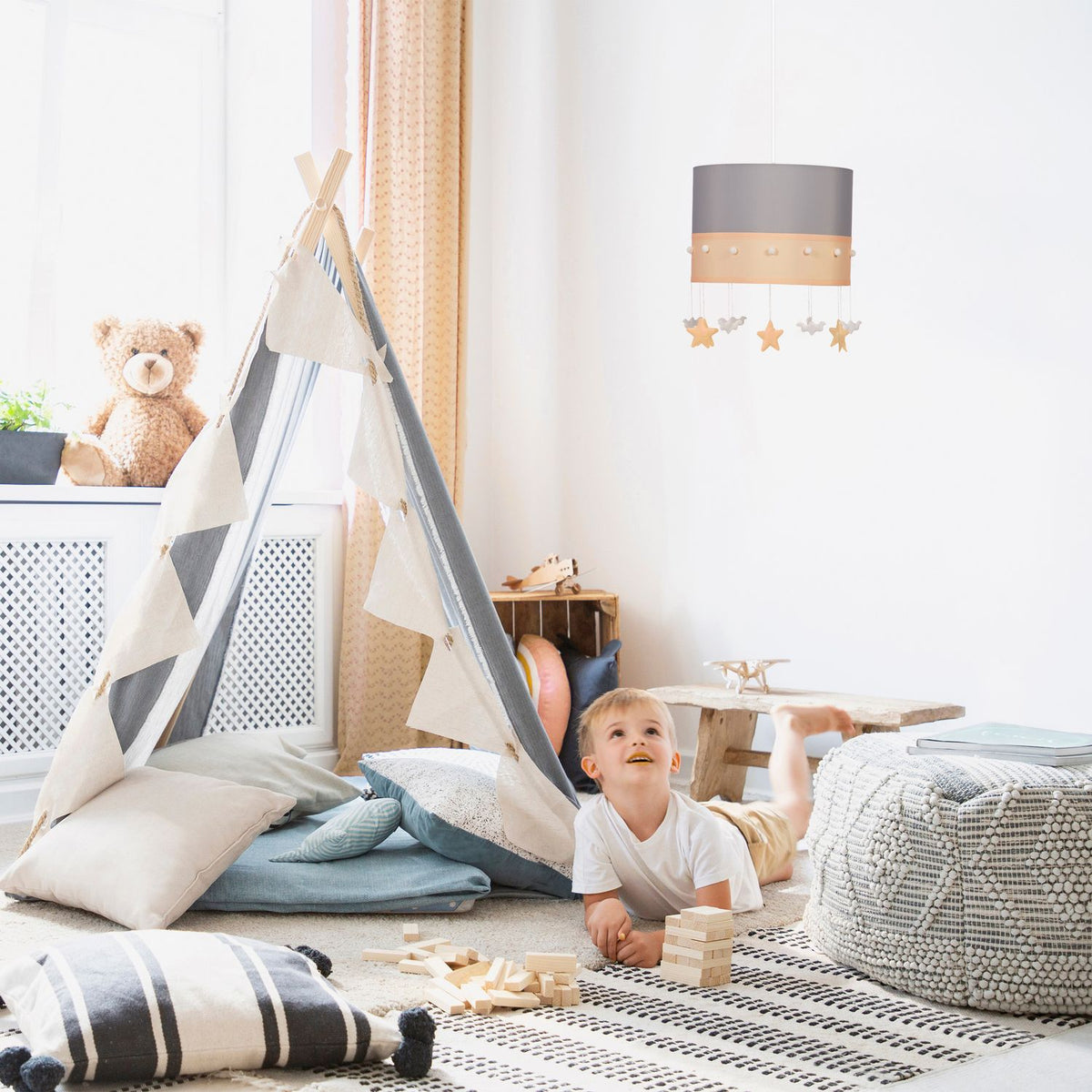 Hanging lamp children's room sky