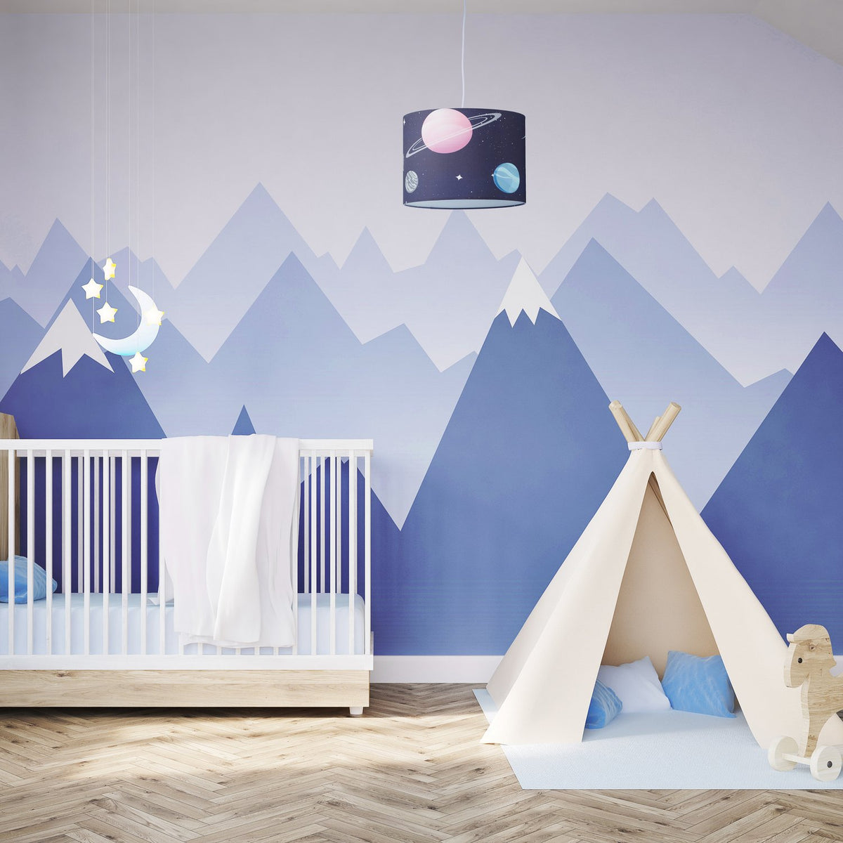 Hanging lamp for the children's room Planeter