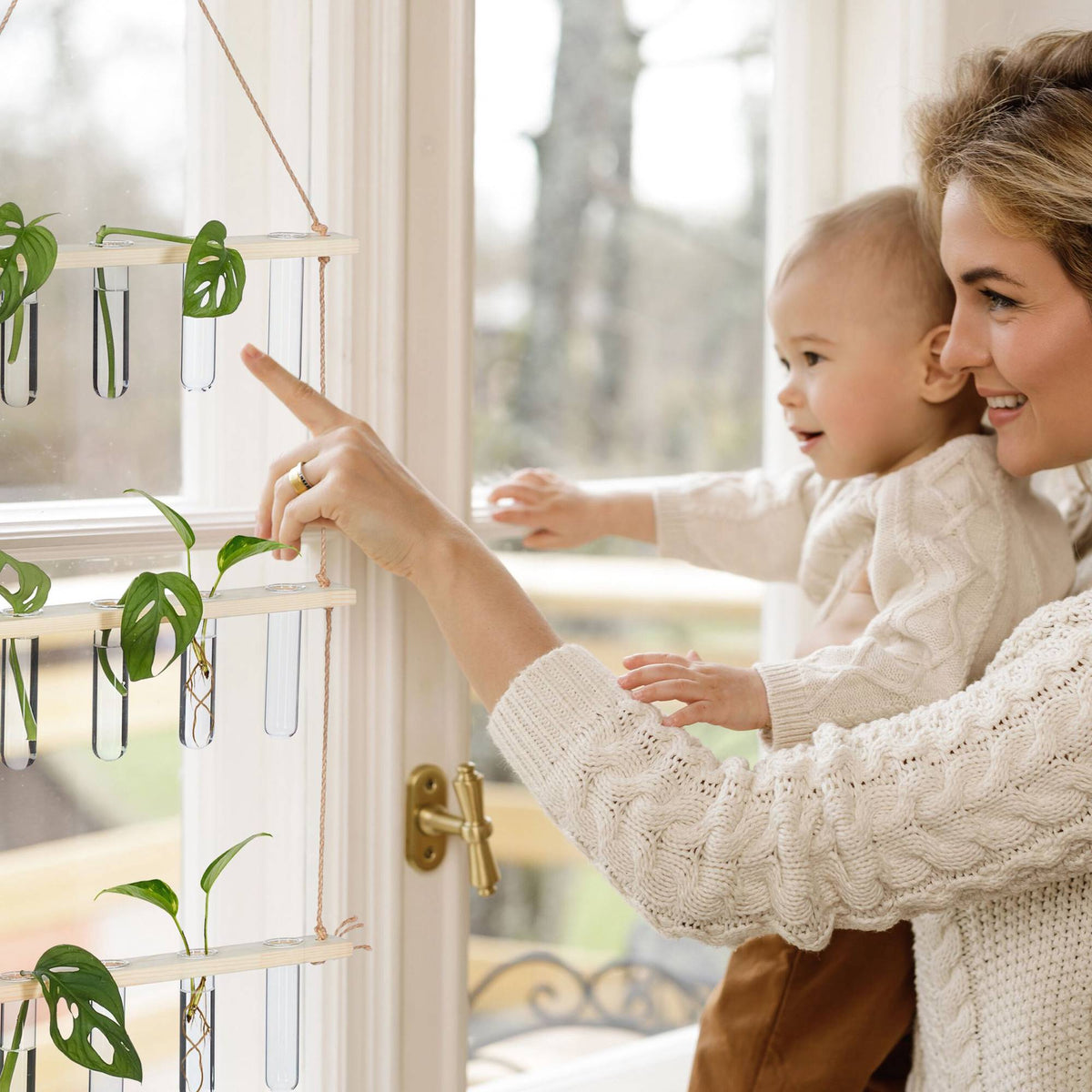 Hanging plant propagation station