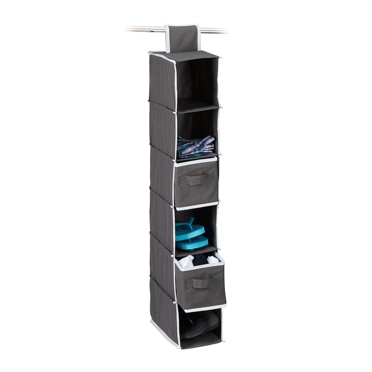 Hanging shelf for wardrobe