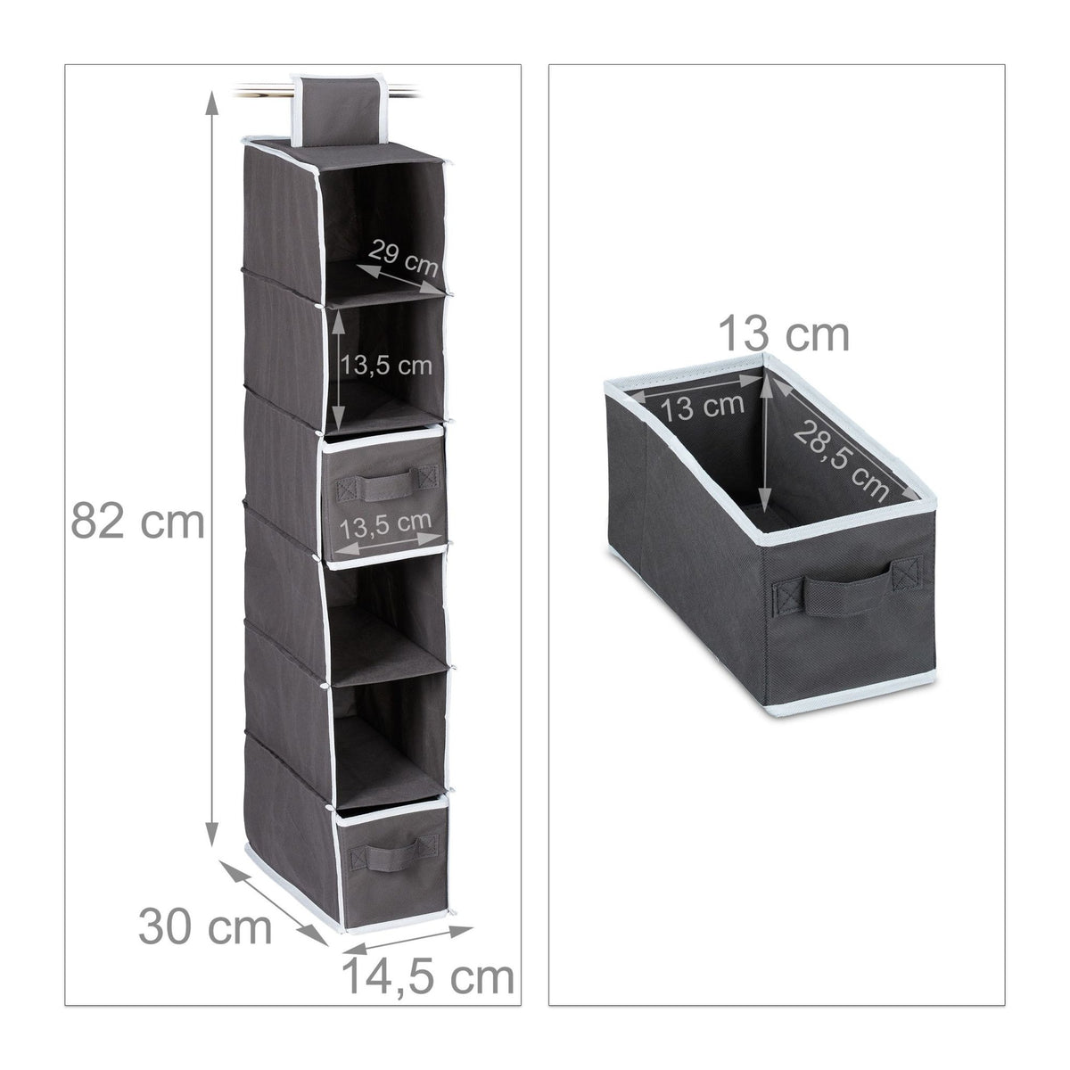 Hanging shelf for wardrobe