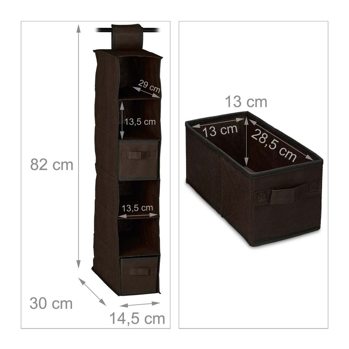 Hanging shelf for wardrobe