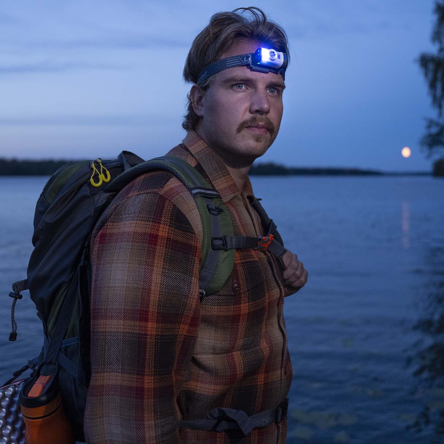 Headlamp with Motion Sensor, Rechargeable, 100 lm, IPX4