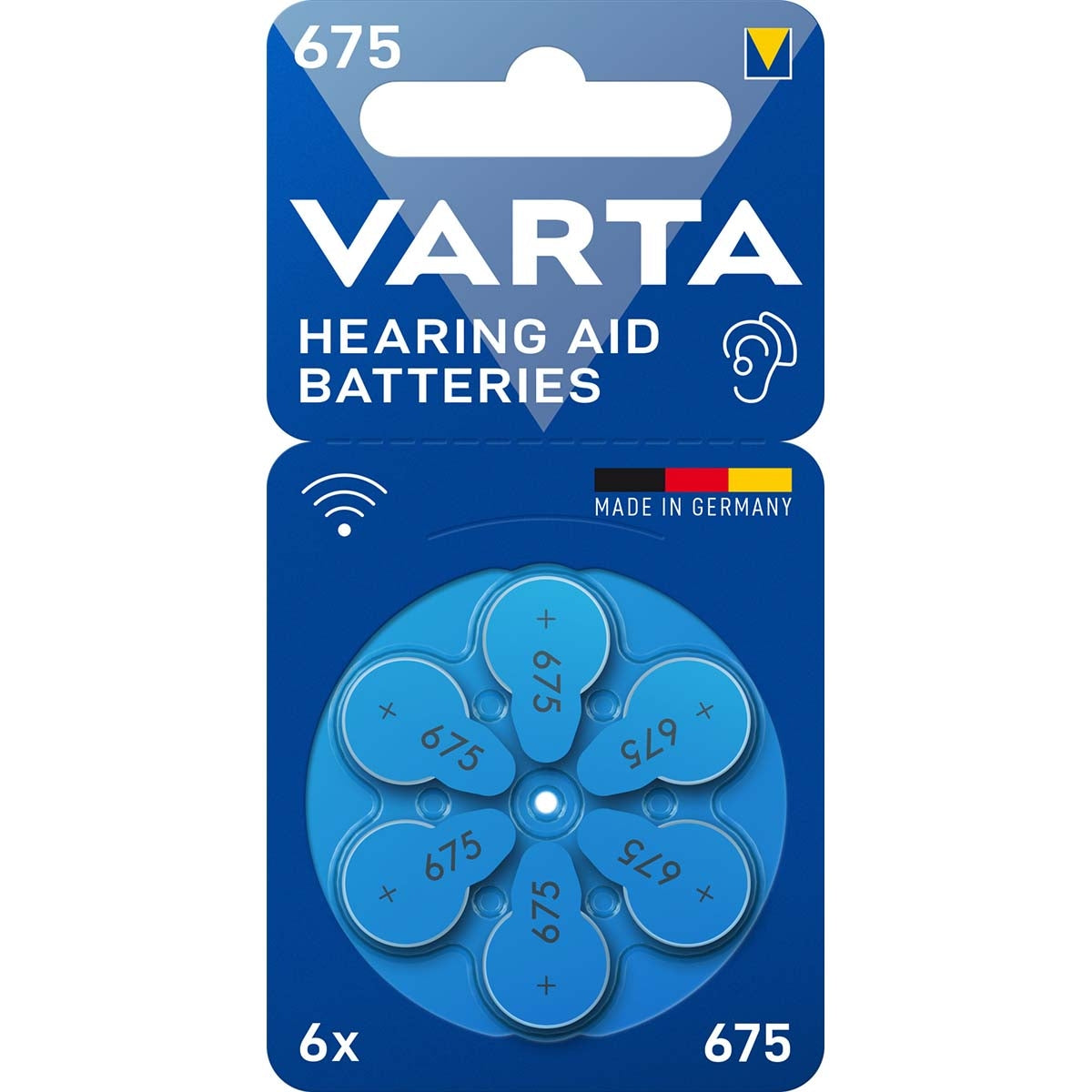 Hearing Aid Batteries Type 675 6-Blister