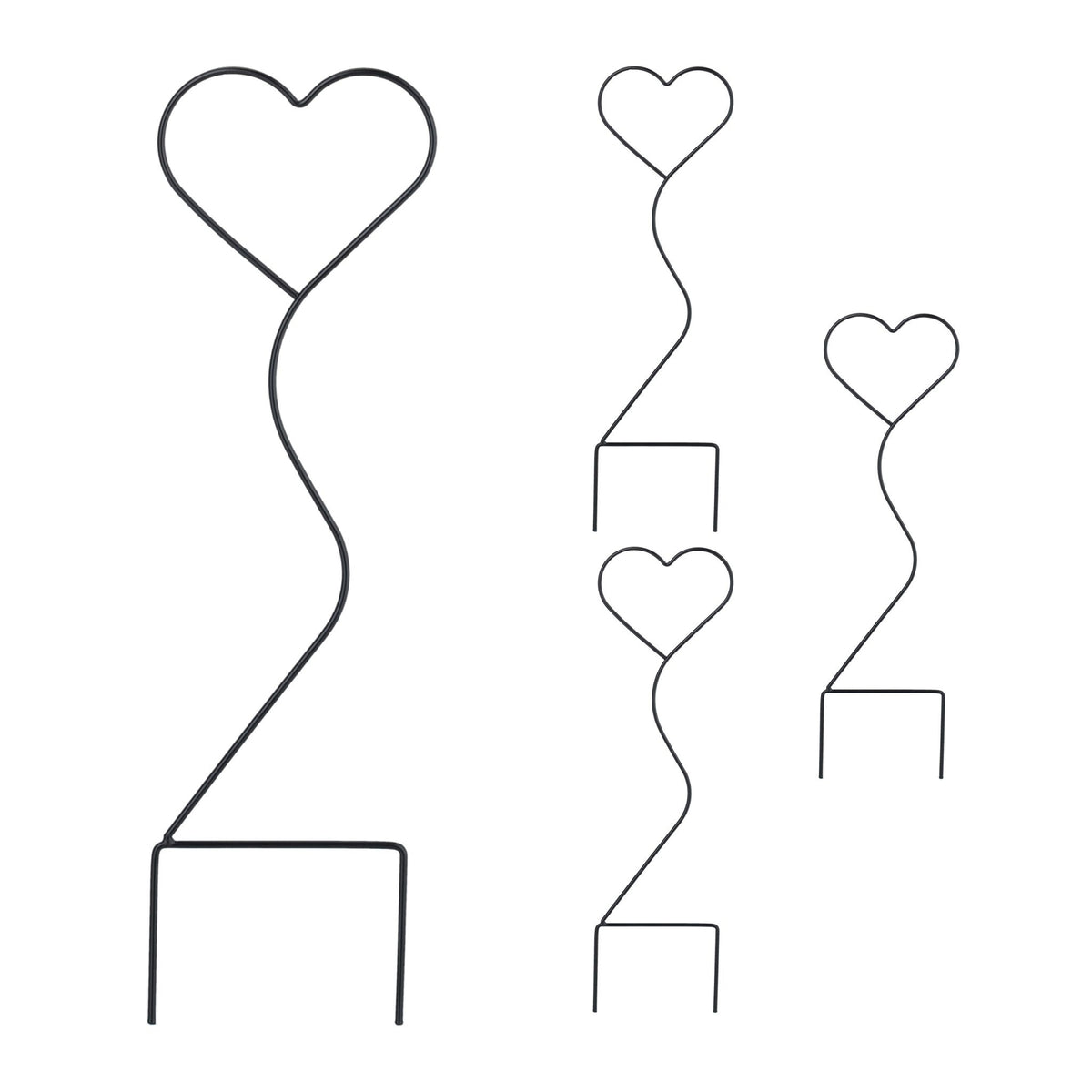 Heart climbing supports in a set of 4
