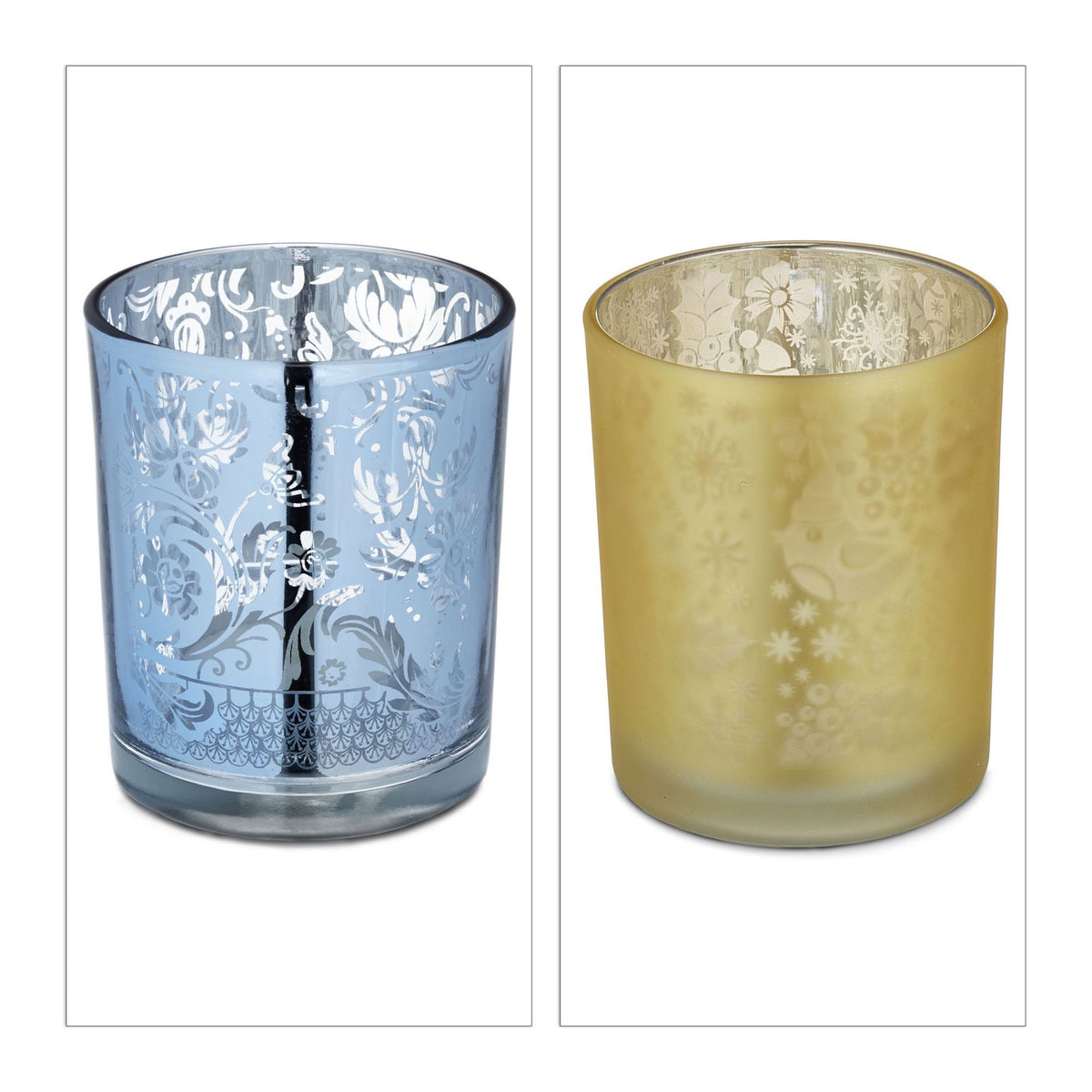 Heat candle holder gold silver set of 12