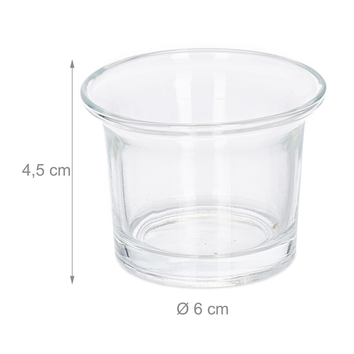 Heat candle holder in glass - 12 pcs