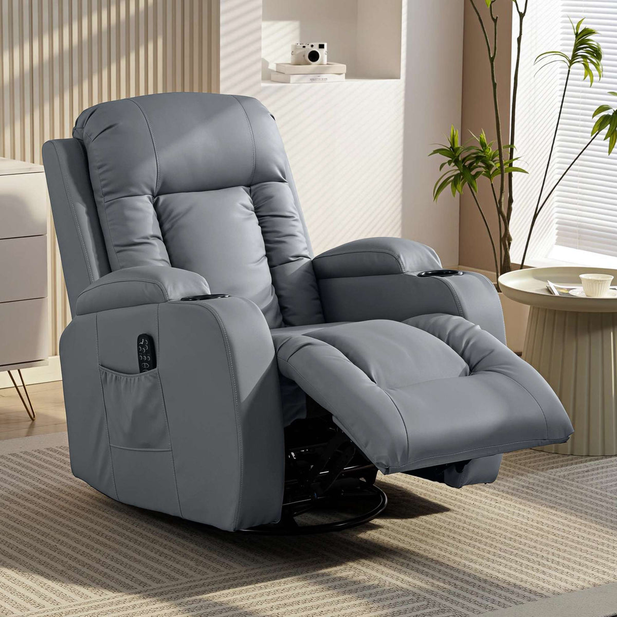 Heated Massage Recliner Chair with Swivel & Rocking