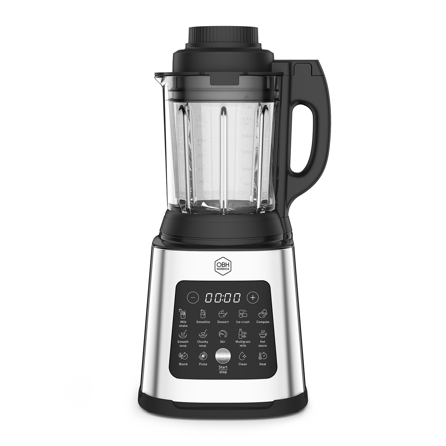Heated Soup Maker Blender, 1400W, 10 Programs, Glass Jug