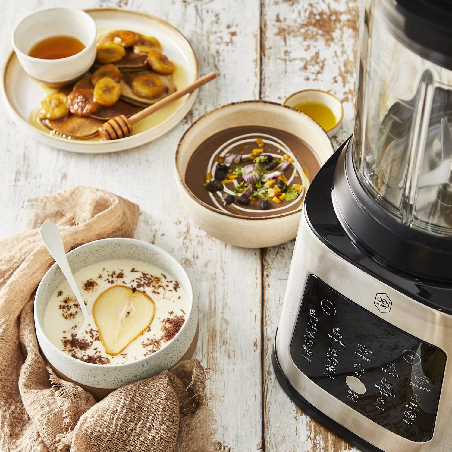 Heated Soup Maker Blender, 1400W, 10 Programs, Glass Jug