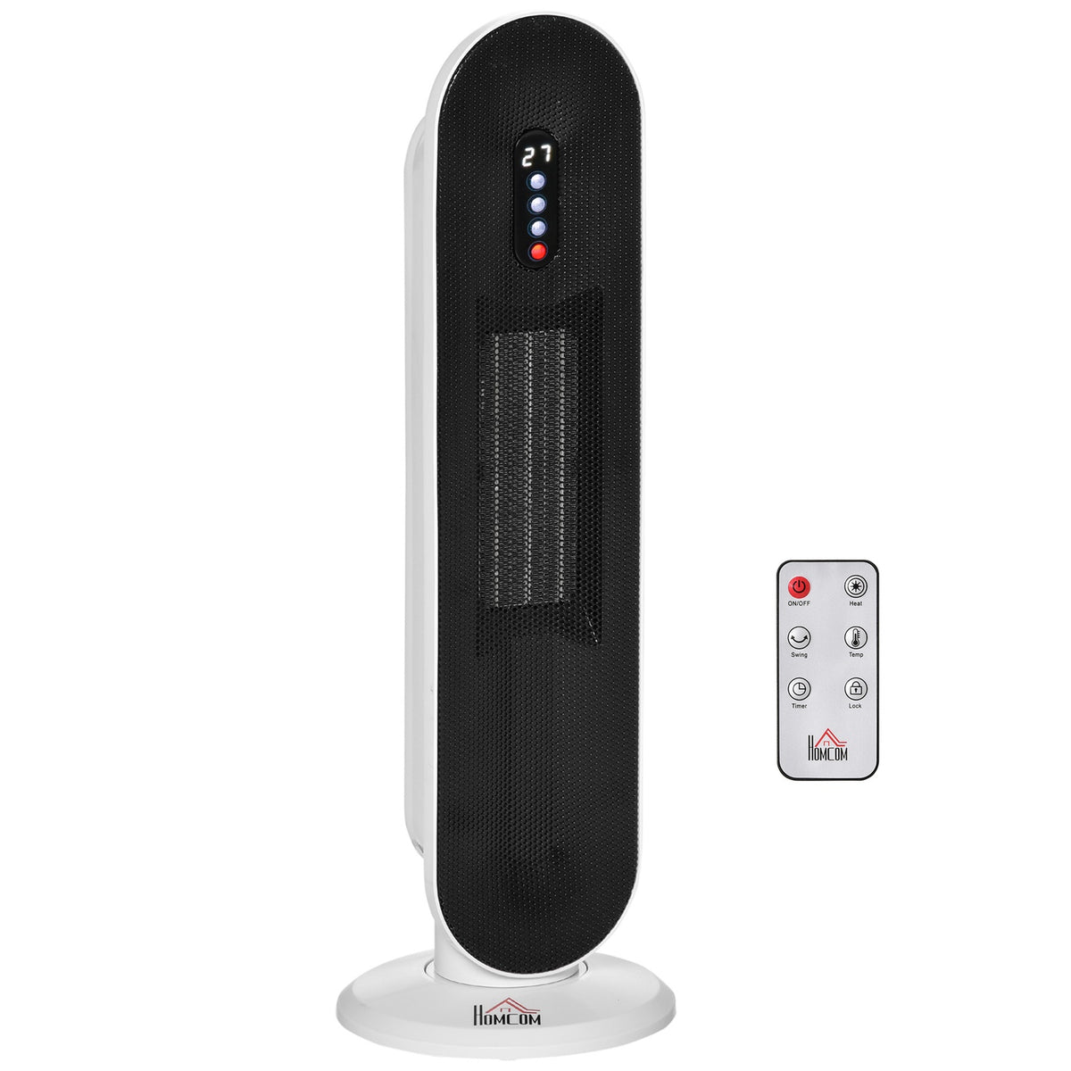 Heater Fan Heater 2000W Electric Heater Ceramic Heating Tower With Remote Control 24 Hour Timer Oscillation Heater Heater 21 X 21 X 63.5 Cm