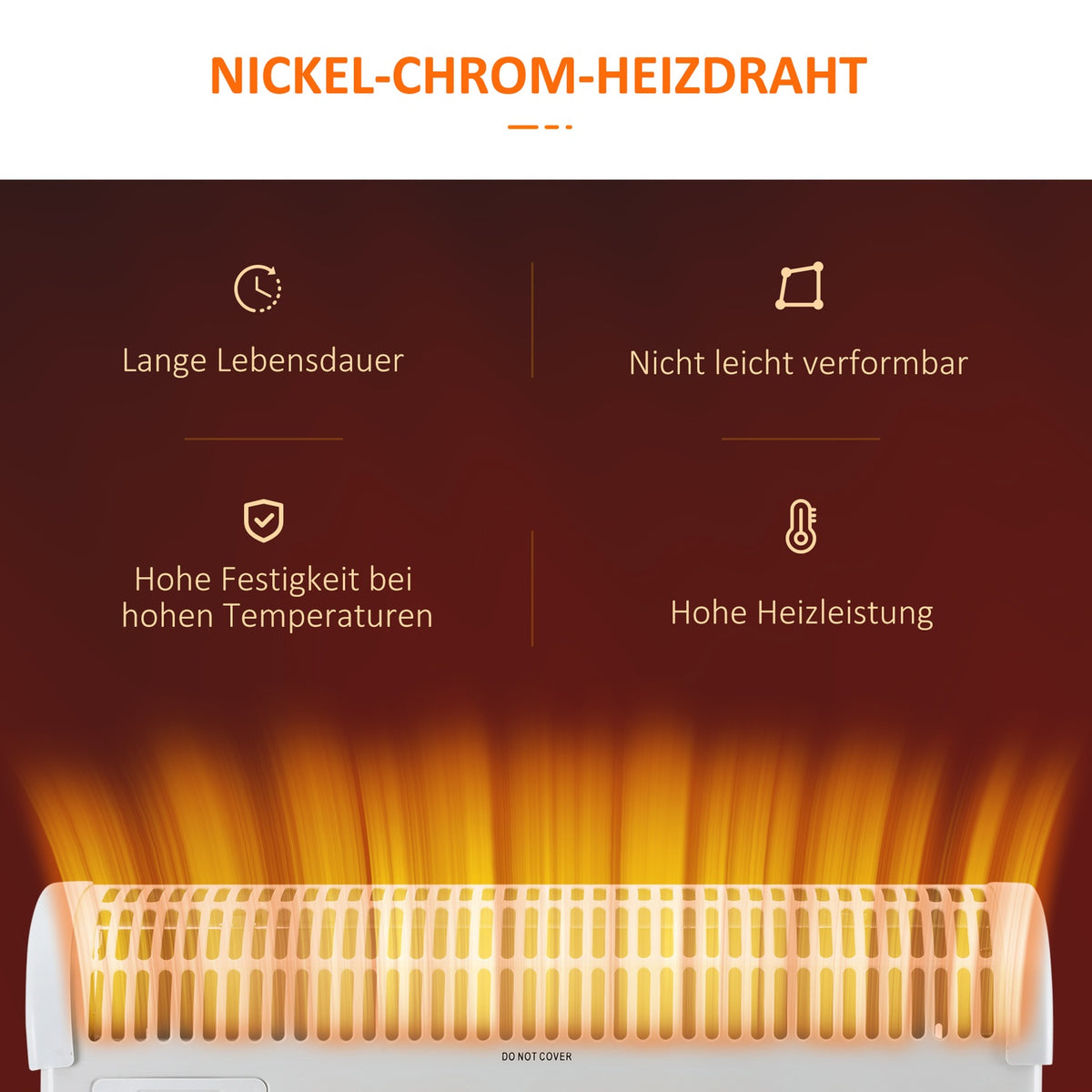 Heater Fan Heater 2000W Electric Heater With 3 Levels Warm 24 Hour Timer Heater Heat Metal Plastic White 58.5 X 20 X 43 Cm
