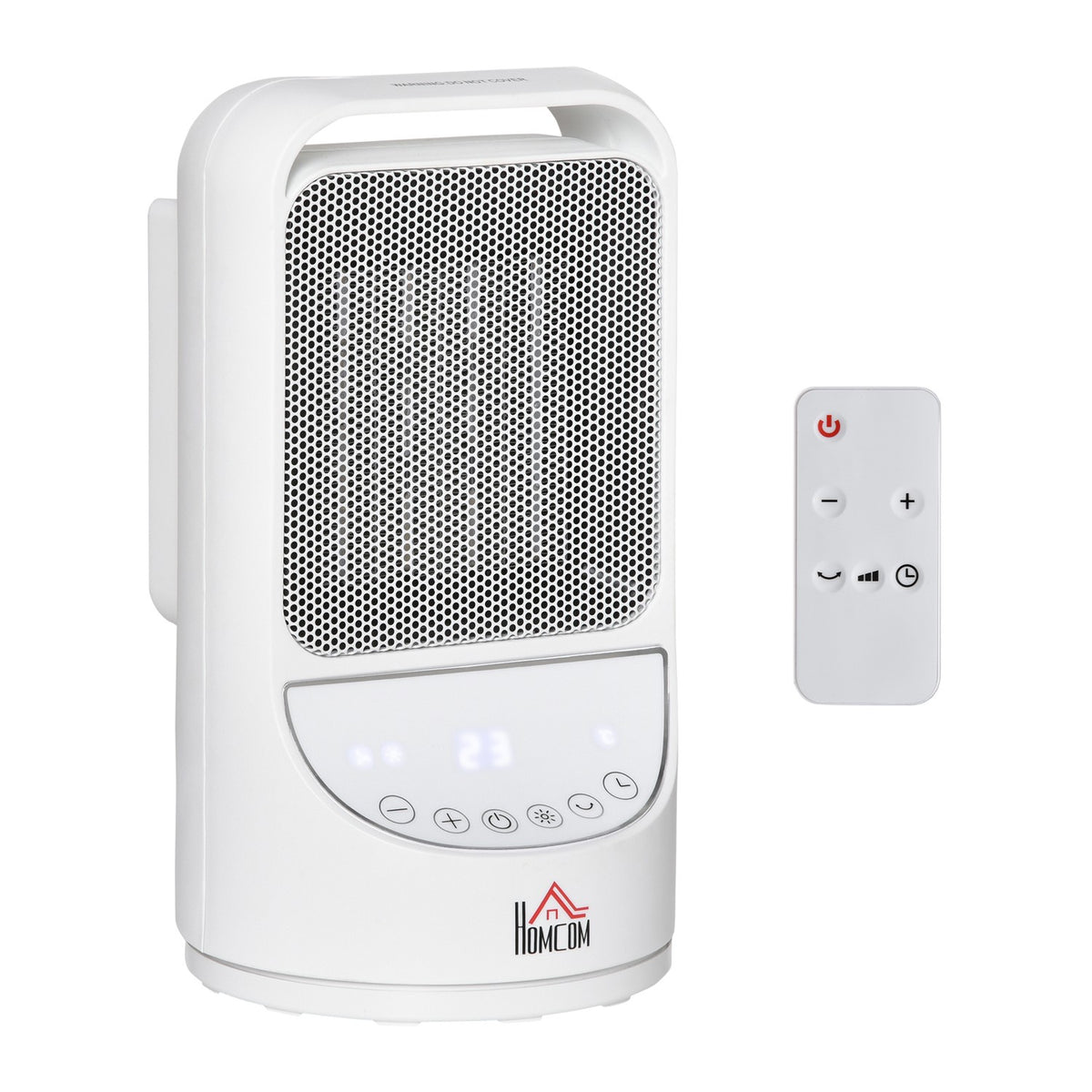 Heater Fan Heater 750W/1500W Ceramic Electric Heater With 3 Levels Warm 12 Hour Timer 45° Oscillation Heater Heating Heat Pp Pbt White