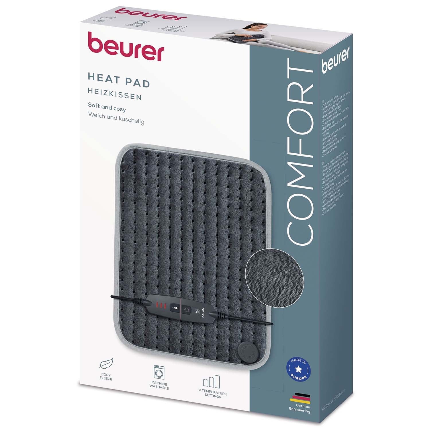 Heating Pad, Comfort Cosy, Soft Fabric, Large Size