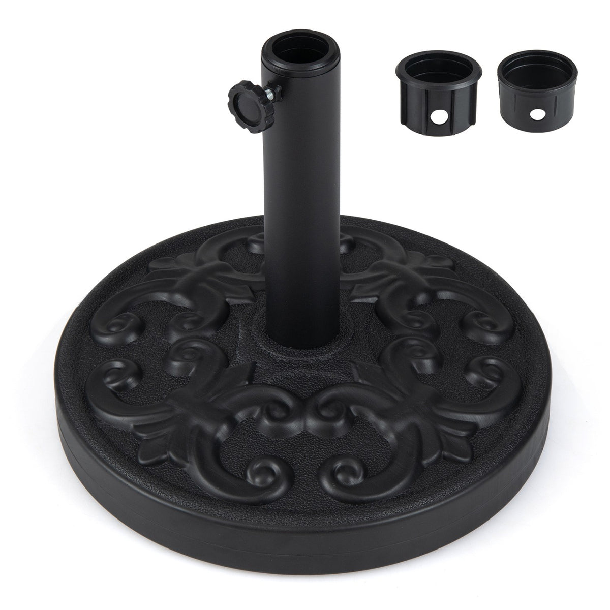 Heavy-Duty 26.5 Lb Umbrella Stand, Adjustable Knob