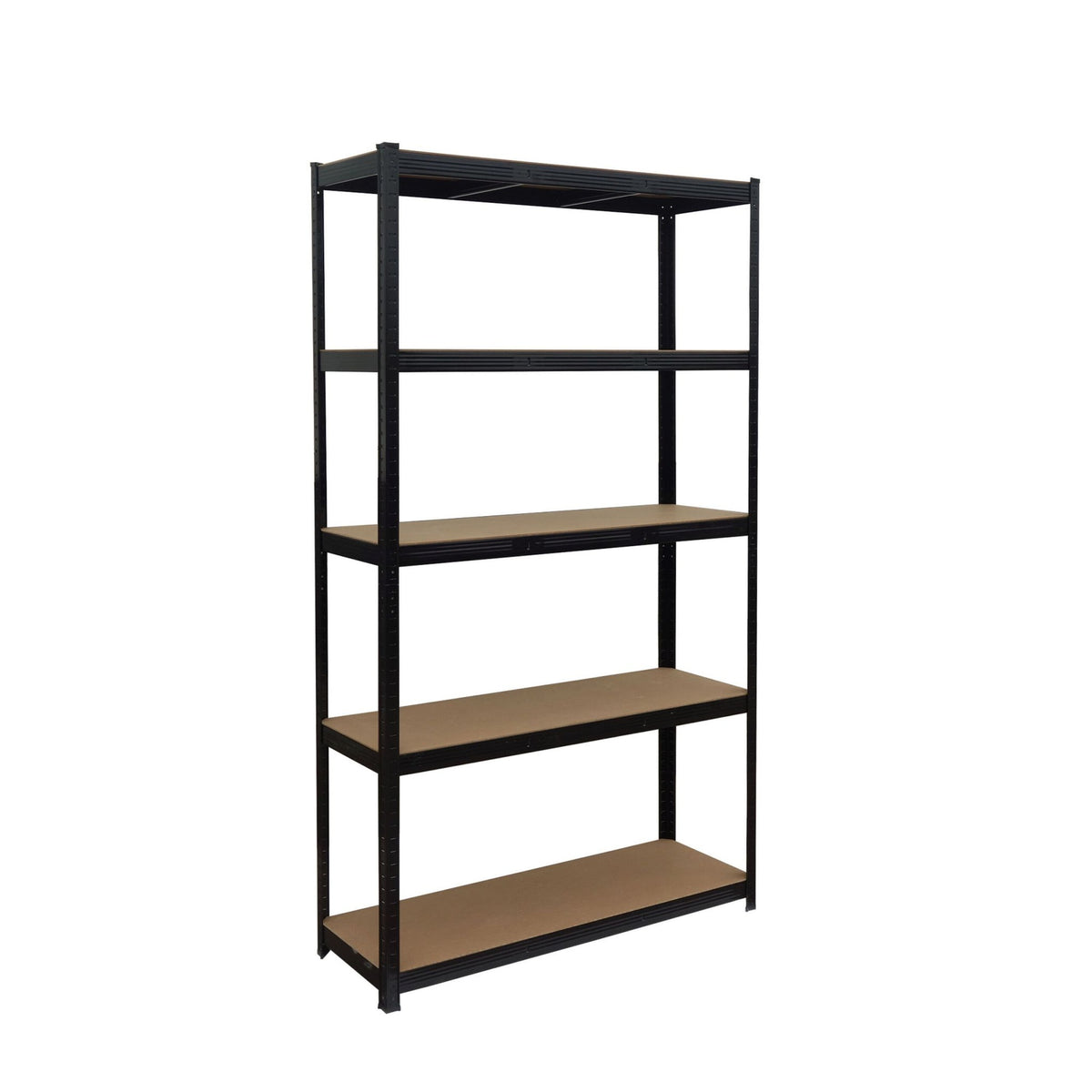 Heavy-Duty 5-Shelf Rack, Adjustable, Black