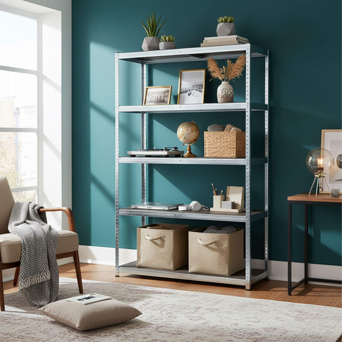 Heavy-Duty Steel Shelving Unit, 5 Tiers, 875 kg Capacity