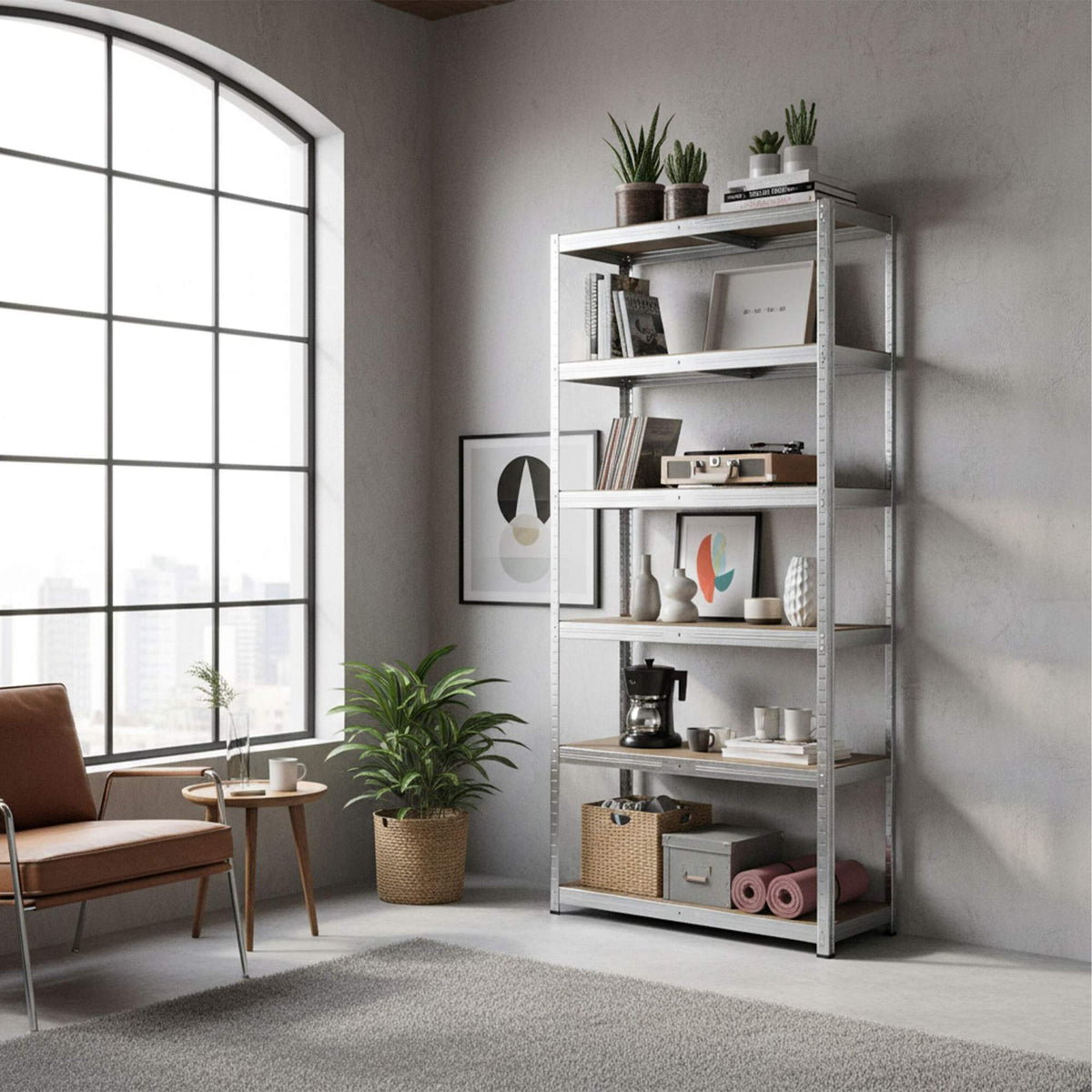 Heavy-Duty Steel Shelving Unit, 5 Tiers, 875 kg Capacity