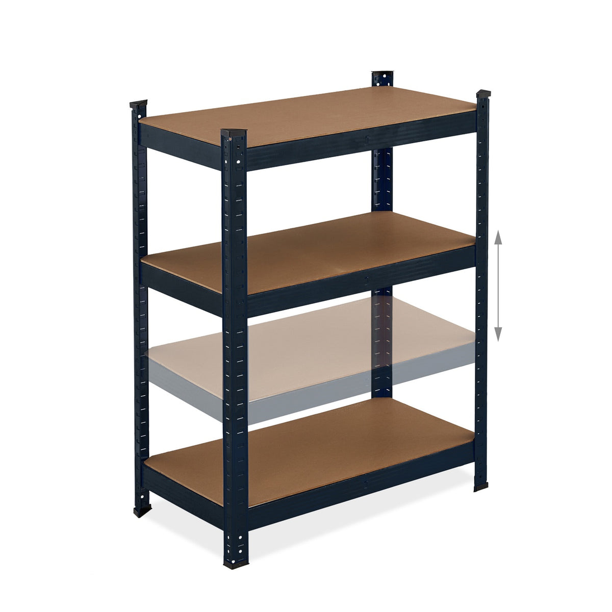 Heavy-Duty Steel Storage Shelf, Adjustable 5-Tier