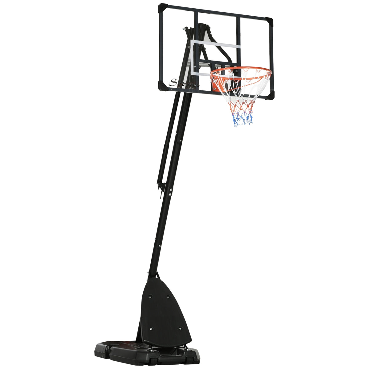 Height-Adjustable Basketball Stand 293-350 Cm Rollable Steel Basketball Backboard Stand