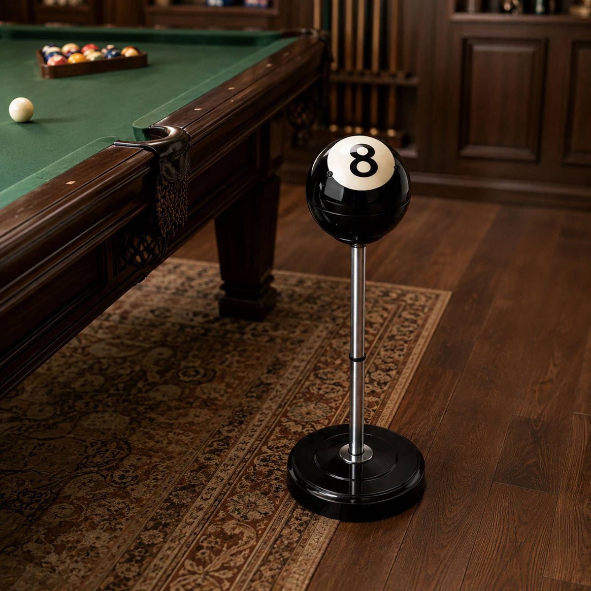 Height-Adjustable Billiard-Style Ashtray, Steel