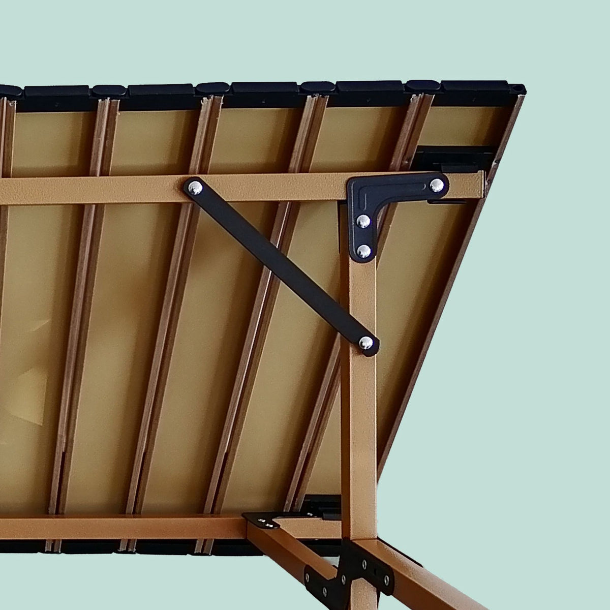 Height-Adjustable Folding Camp Table, Steel, Weatherproof