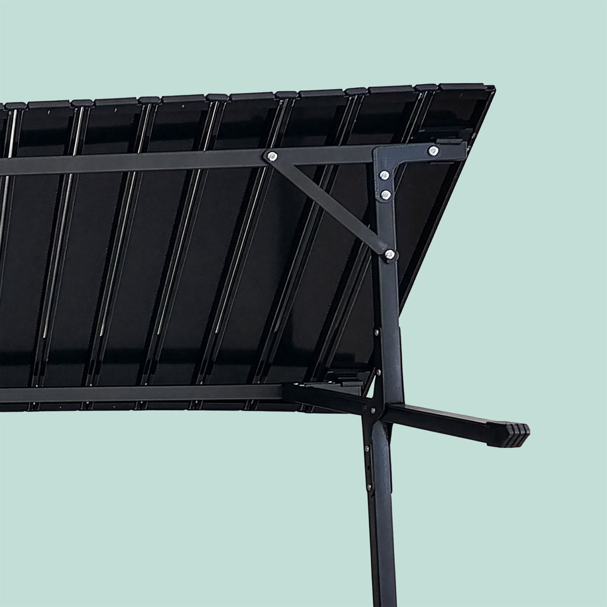 Height-Adjustable Folding Camping Table, Steel