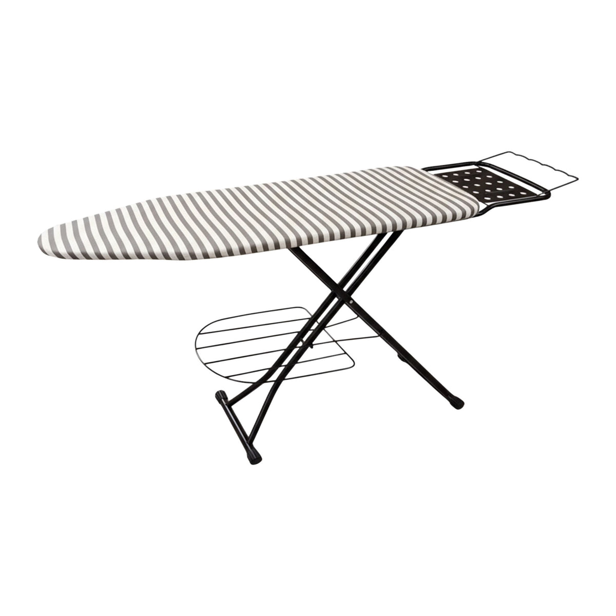 Height-Adjustable Ironing Board with Iron Rest, 110x33 cm