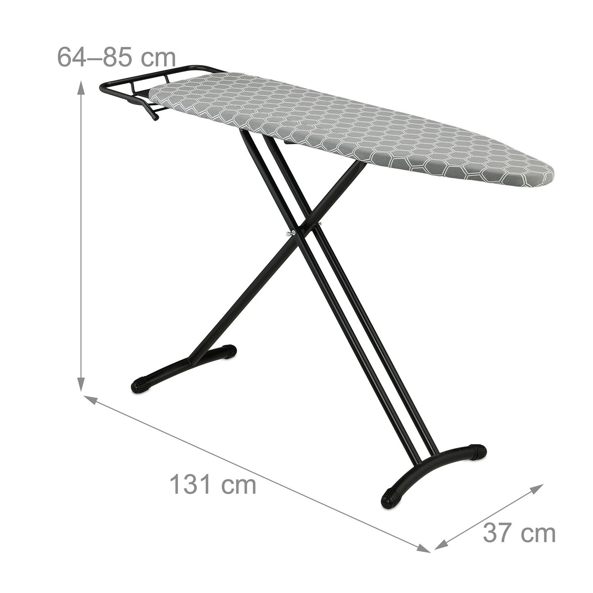 Height-Adjustable Ironing Board with Iron Rest