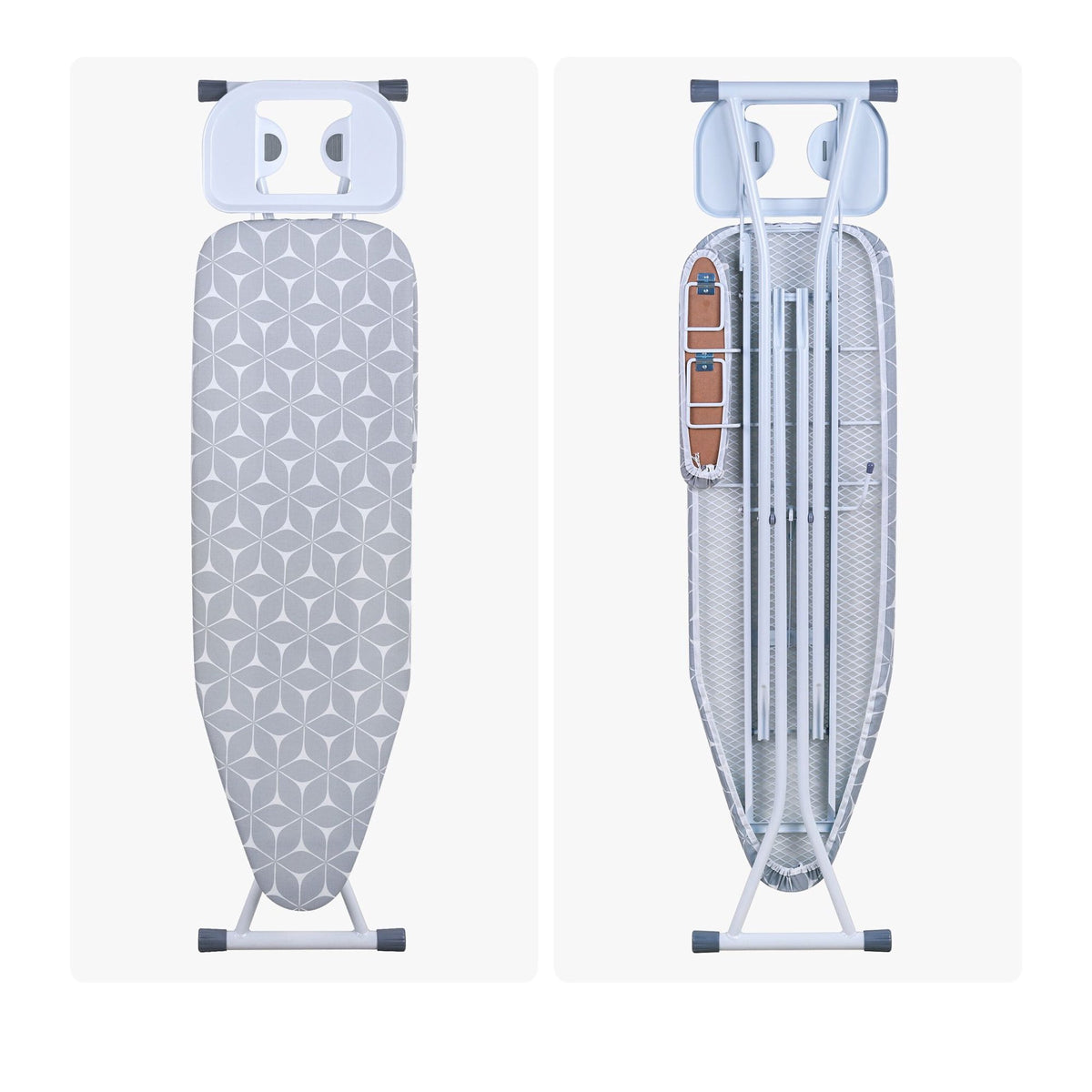 Height-Adjustable Ironing Board with Sleeve Attachment