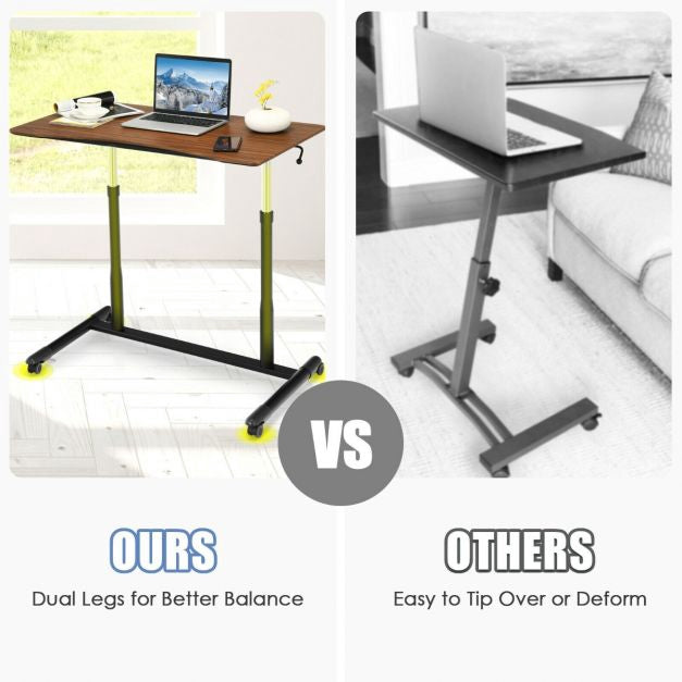Height Adjustable Laptop Desk With Wheels, 70–106 cm