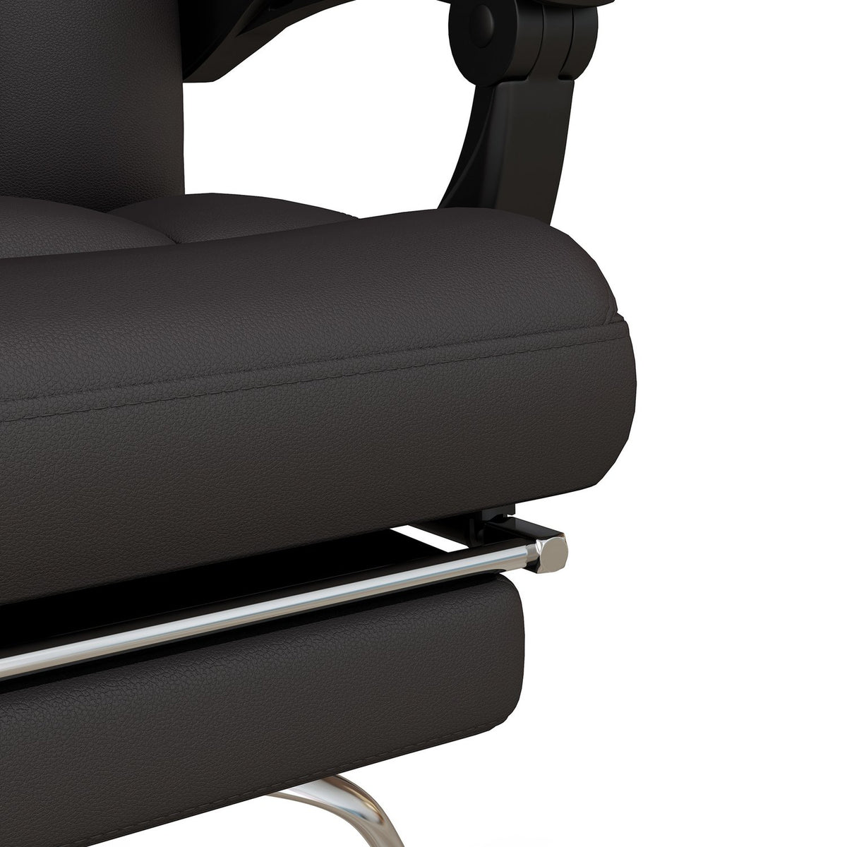 Height-adjustable office chair with massage function, ergonomic desk chair, executive chair, up to 120 kg, brown