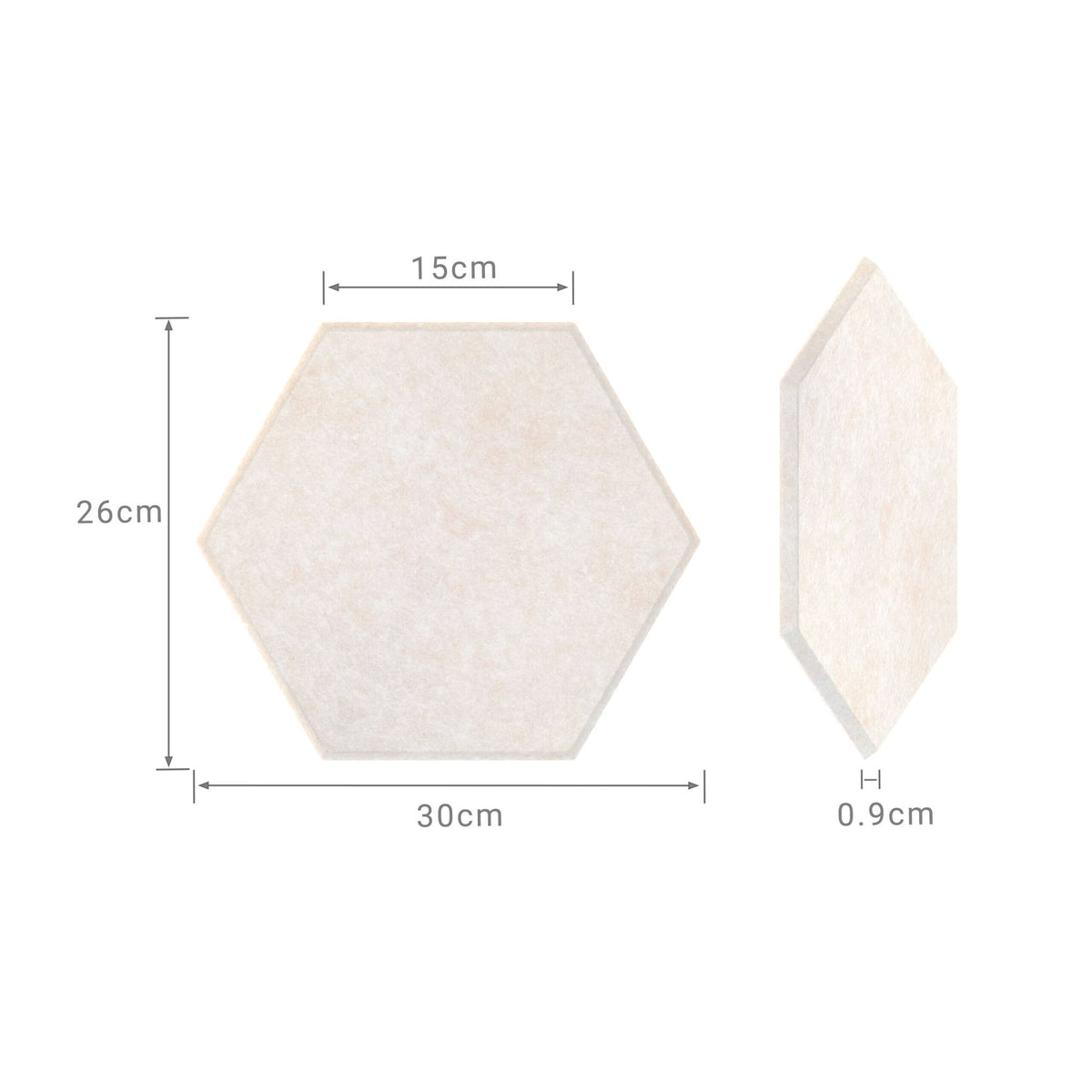 Hexagon Acoustic Panels, Self-Adhesive, Noise-Reducing