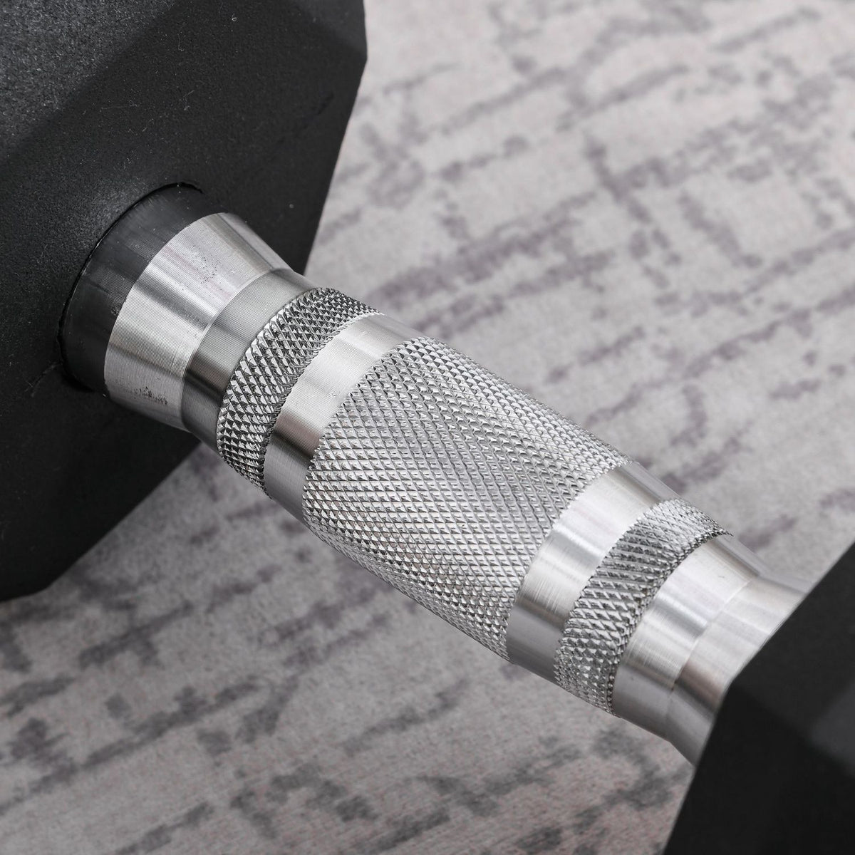 Hexagon Dumbbell Cast Iron Dumbbell Rubber Dumbbell Handle Knurled Weights Metal Rubber Black 1 X 12.5 Kg