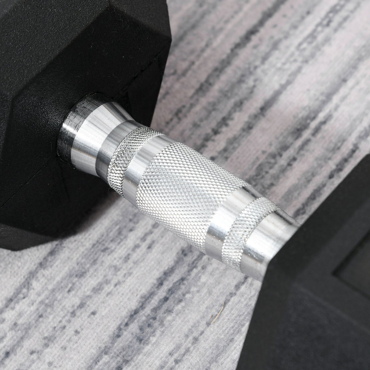 Hexagon Dumbbell Cast Iron Dumbbell Rubber Dumbbell Handle Knurled Weights Metal Rubber Black 1 X 15 Kg