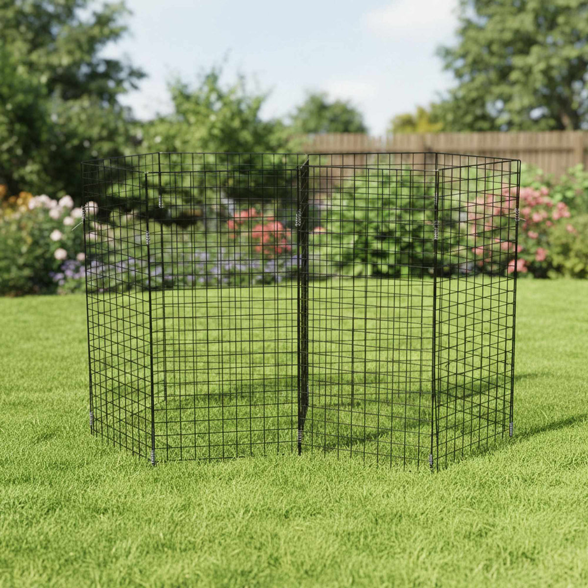 Hexagonal Steel Wire Garden Composter, Large Capacity