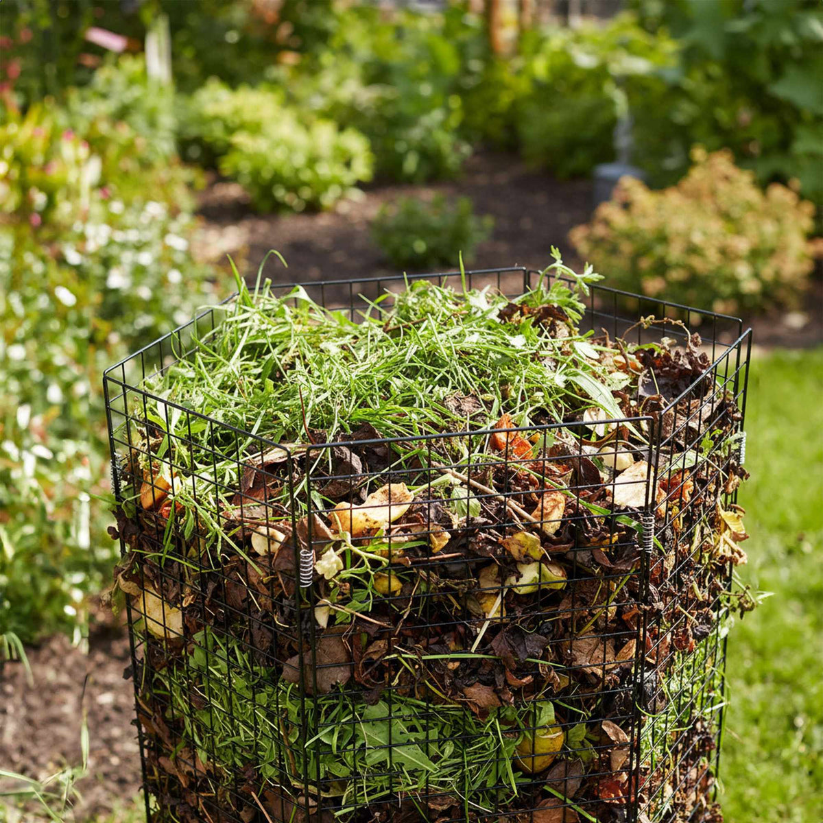 Hexagonal Steel Wire Garden Composter, Large Capacity