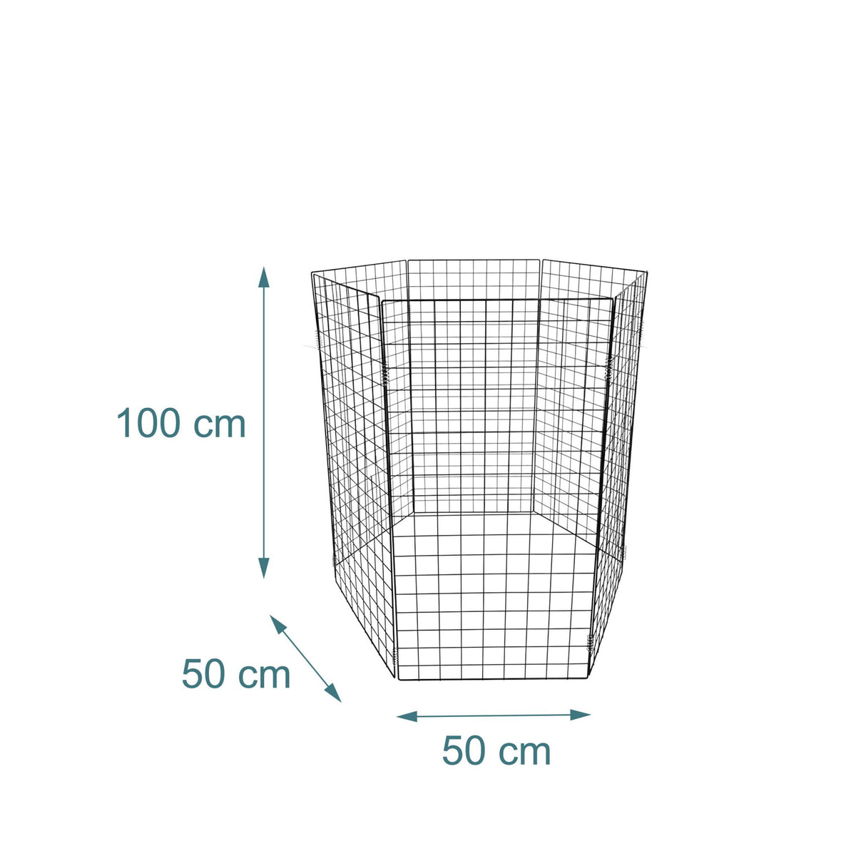 Hexagonal Steel Wire Garden Composter, Large Capacity